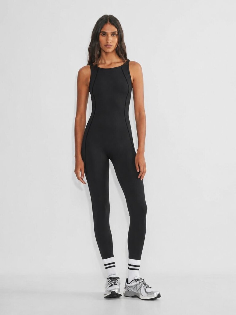 Aritzia TnAction Blast Breathe Jumpsuit Low Back Soft Breathable Black Size XS